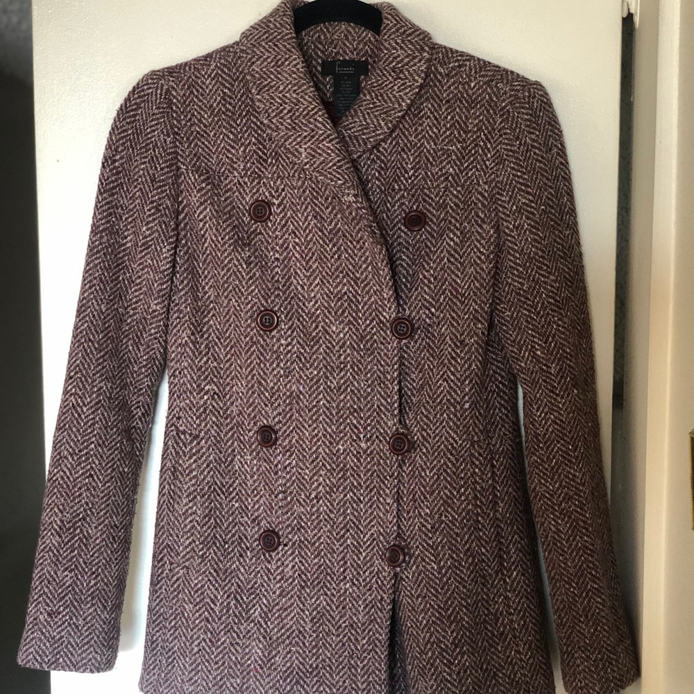 Purple Tweed Peacoat